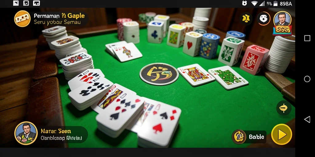 Tampilan gameplay seru dari aplikasi Gaple 898A.