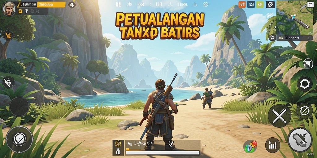 Tangkapan layar menampilkan aksi seru dalam dunia terbuka 8G8G.