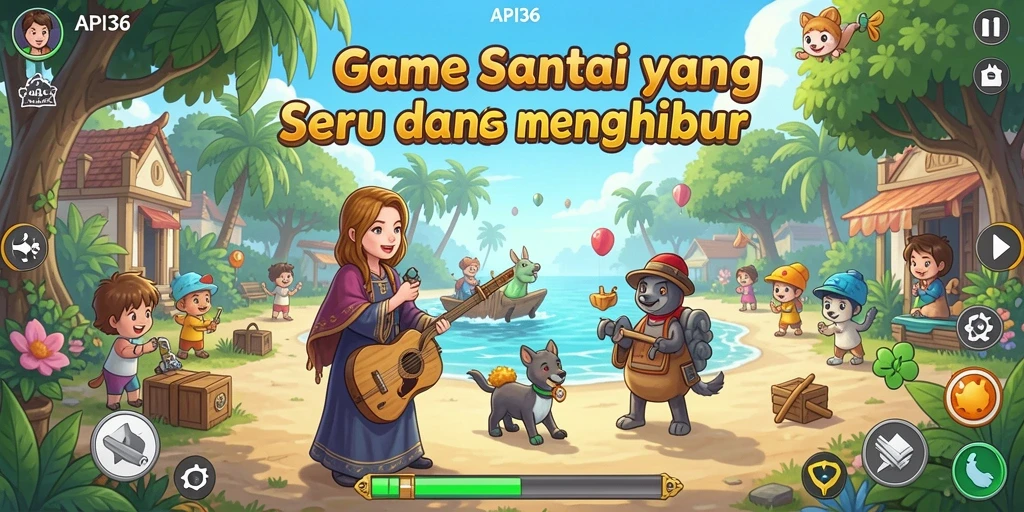 Tampilan gameplay menarik dan penuh warna dari API36.