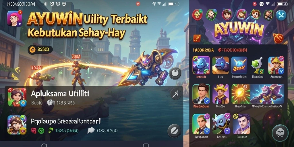 Tampilan utama AYUWIN dengan fitur pengingat dan statistik penggunaan.