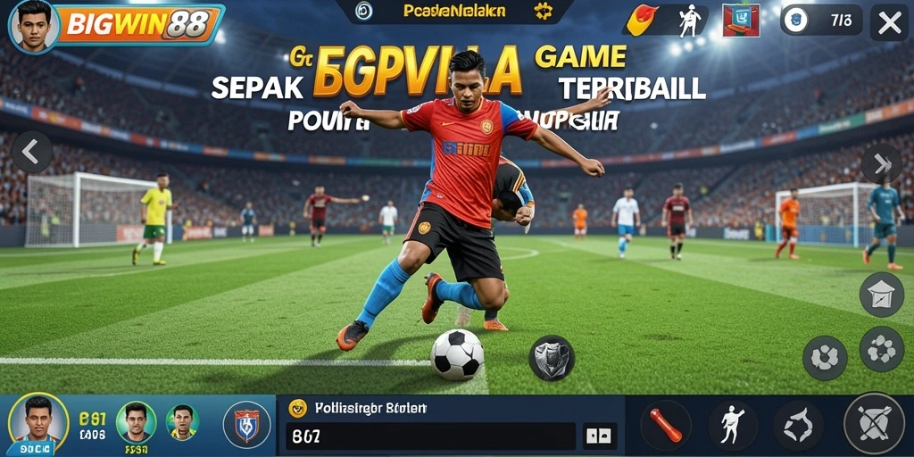 Gameplay seru BIGWIN88 dengan aksi sepak bola yang mendebarkan.