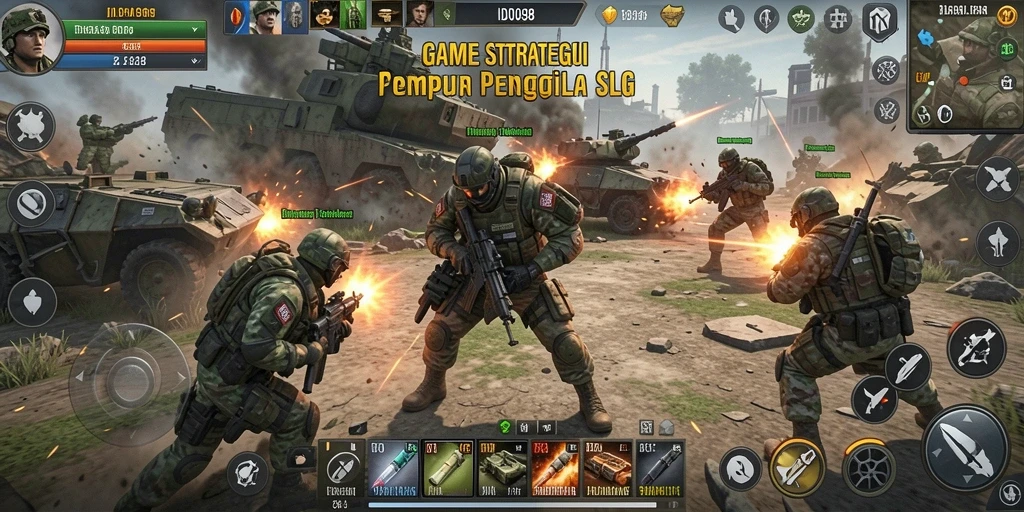 Tampilan gameplay SLG mendebarkan dalam ID098 dengan strategi yang menarik.