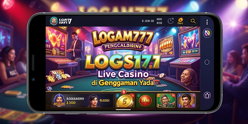 Screenshot gameplay Live Casino LOGAM777 dengan dealer langsung.