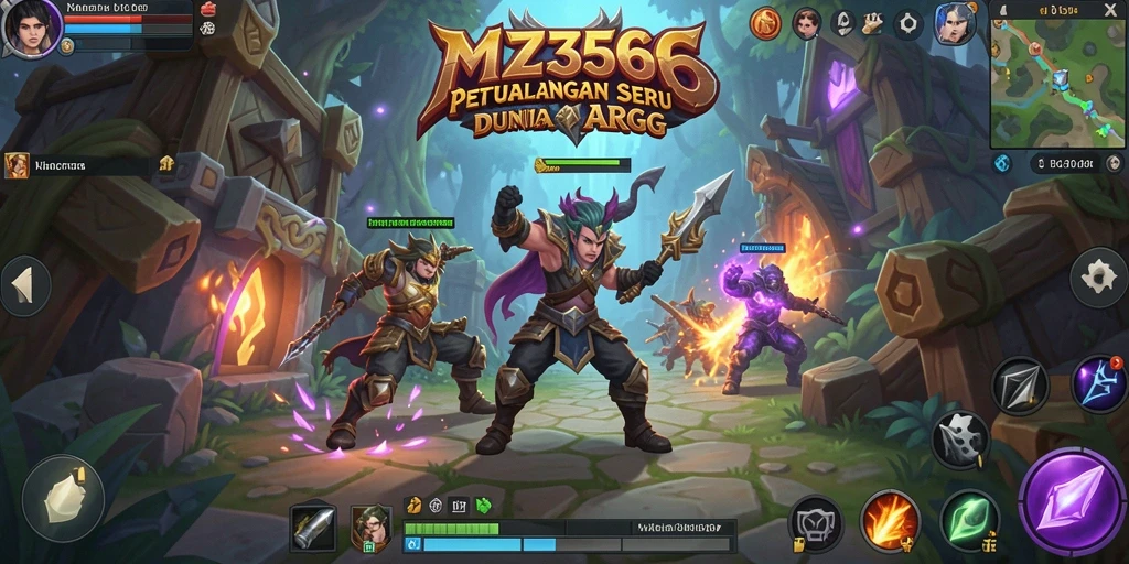 Tampilan aksi seru dalam gameplay ARPG MZ356.