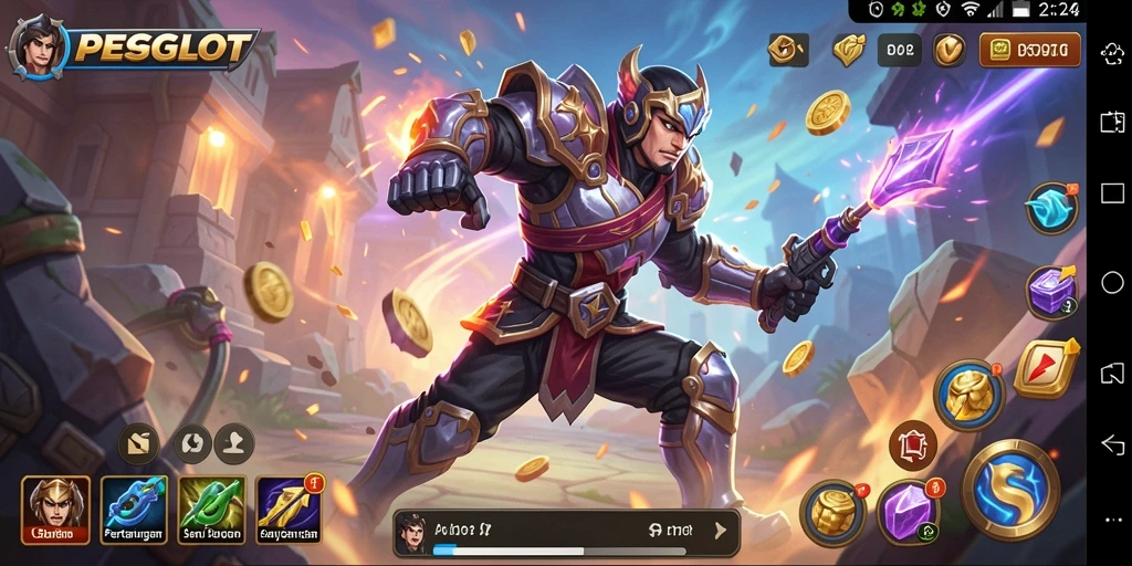 Tampilan gameplay PESGSLOT yang mendebarkan saat pertarungan berlangsung.