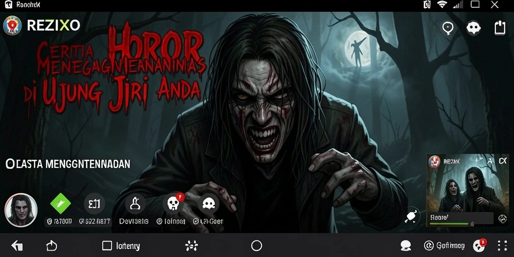 Gameplay menegangkan REZIXO dengan suasana horor yang kental.
