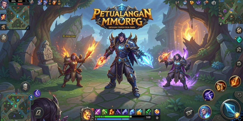 Tangkapan layar menampilkan aksi seru dalam game RI889 MMORPG.