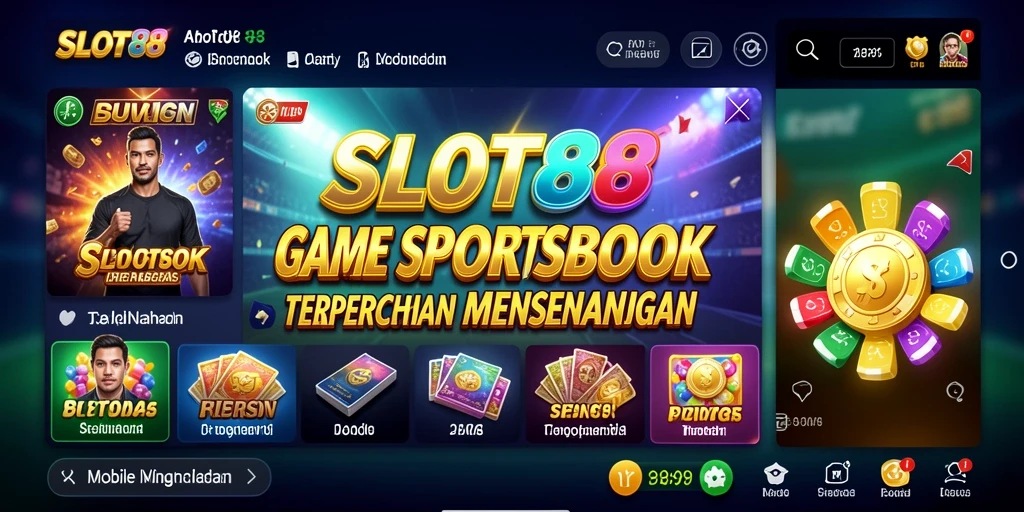 Tampilan gameplay menarik dari aplikasi SLOT88 sebagai Sportsbook.