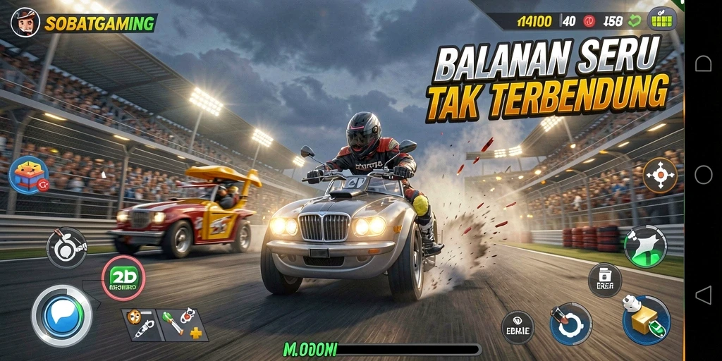 Tampilan seru gameplay balapan di SOBATGAMING.