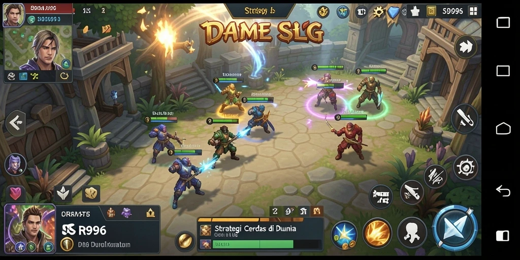 Tampilan gameplay menarik dari SR996 yang penuh strategi SLG.