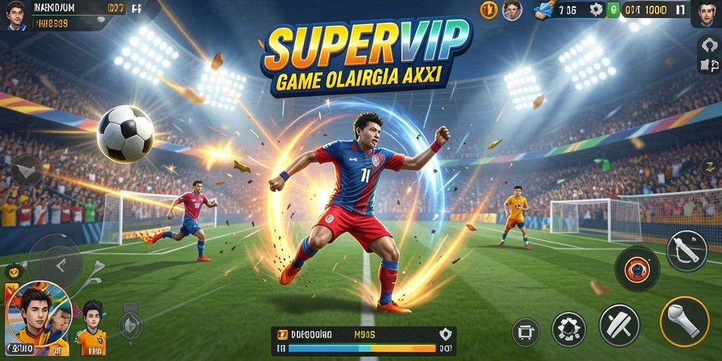 Gambaran aksi seru dalam permainan SUPERVIP yang menguji keterampilan olahraga Anda.