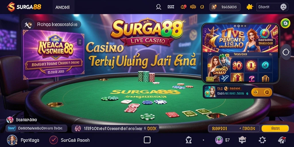 Tampilan gameplay Live Casino yang mengasyikkan dan interaktif.